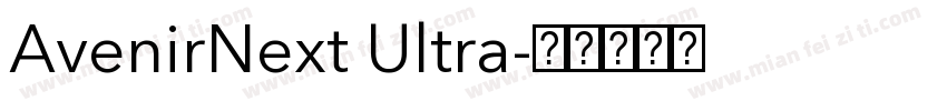 AvenirNext Ultra字体转换